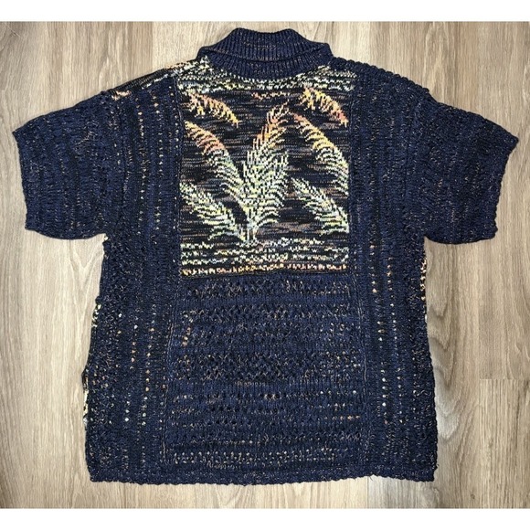 Anthropologie Pilcro Polo Camp Sweater Shirt Size XS/S Colorful Knit Relaxed Fit - Picture 15 of 16